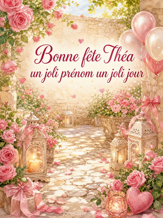 Carte bonne fĂȘte ThĂ©a