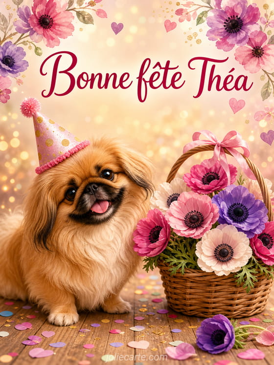 Carte bonne fĂȘte ThĂ©a