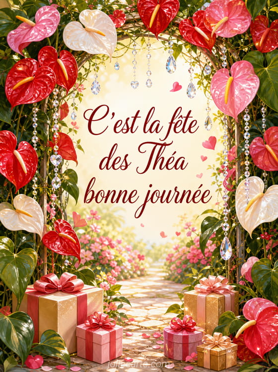 Carte bonne fĂȘte ThĂ©a