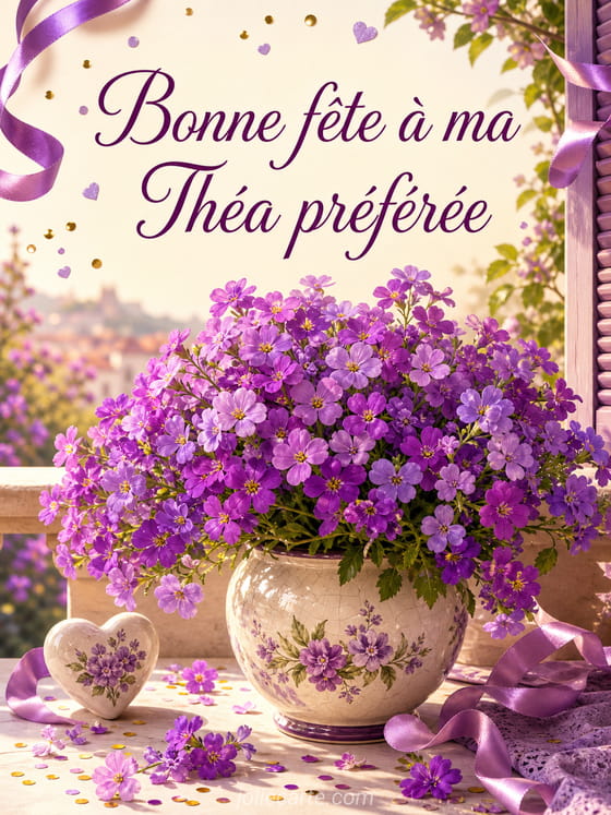 Carte bonne fĂȘte ThĂ©a