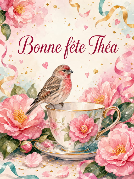 Carte bonne fĂȘte ThĂ©a