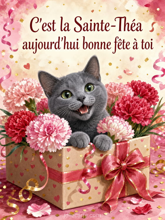 Carte bonne fĂȘte ThĂ©a