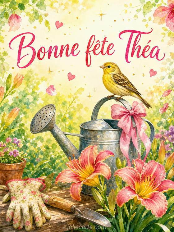 Carte bonne fĂȘte ThĂ©a
