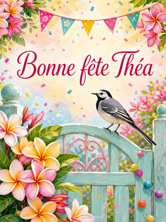 Carte bonne fĂȘte ThĂ©a