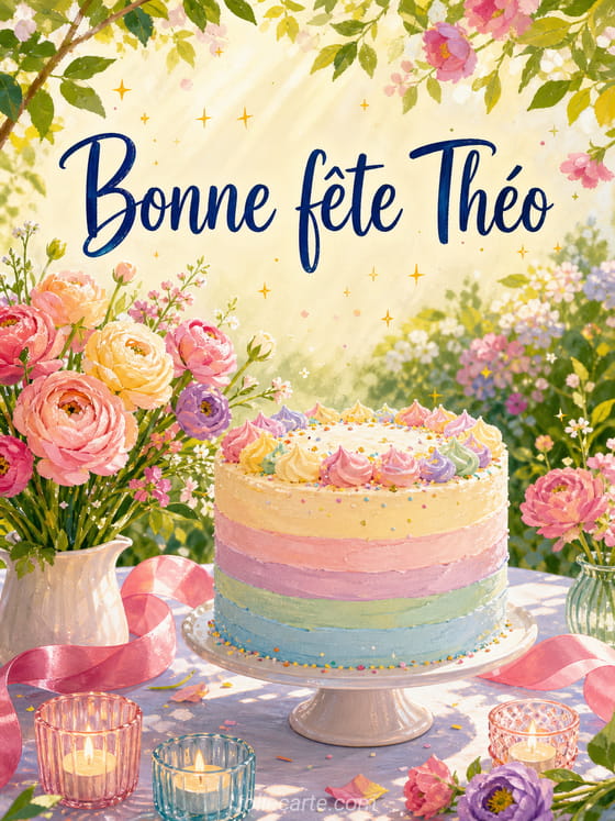 Carte bonne fête Théo