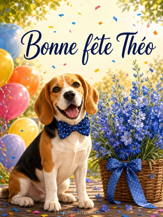 Carte bonne fête Théo