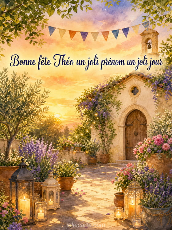 Carte bonne fête Théo