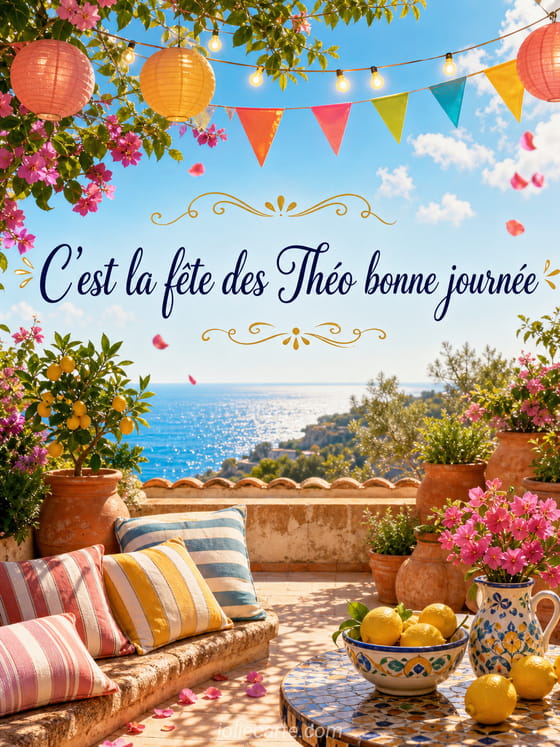 Carte bonne fête Théo