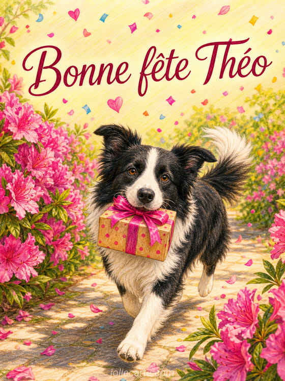 Carte bonne fête Théo