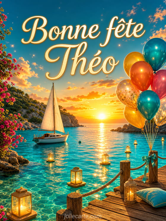Carte bonne fête Théo
