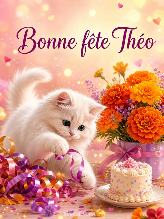 Carte bonne fête Théo