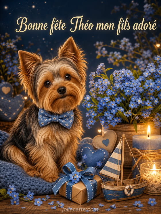 Carte bonne fête Théo