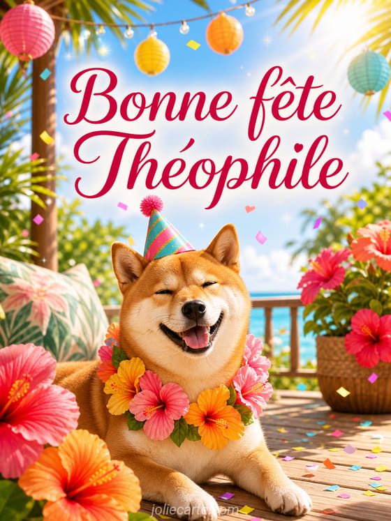 Carte bonne fĂȘte ThĂ©ophile