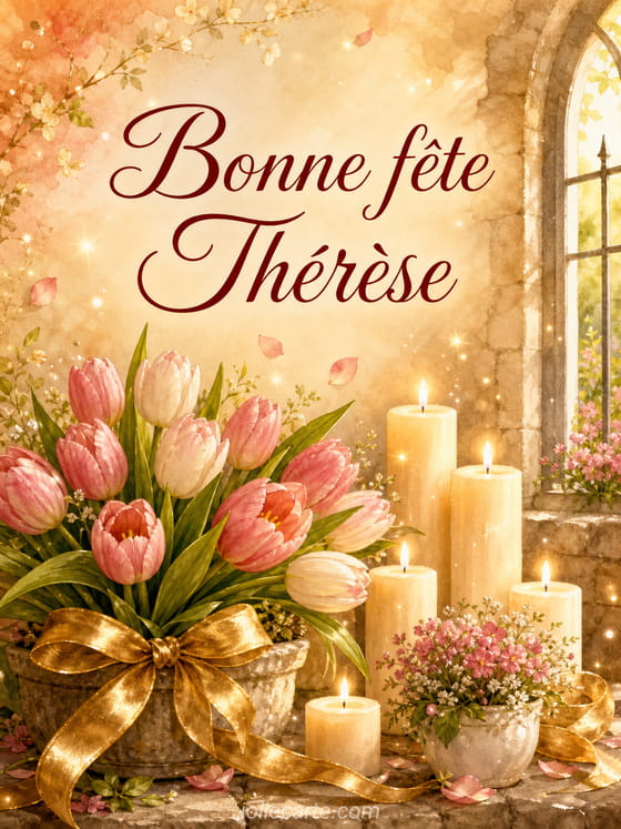 Carte bonne fĂȘte ThĂ©rĂšse