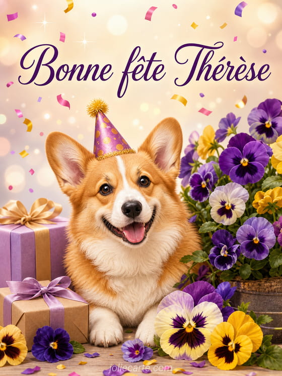 Carte bonne fĂȘte ThĂ©rĂšse