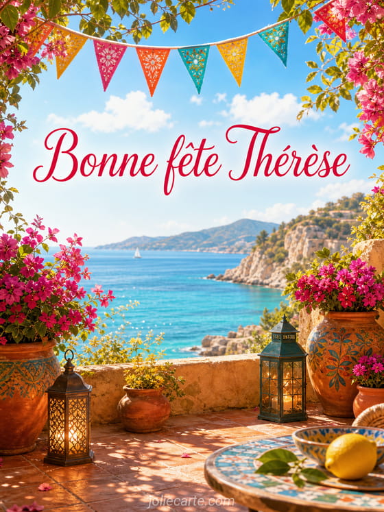 Carte bonne fĂȘte ThĂ©rĂšse