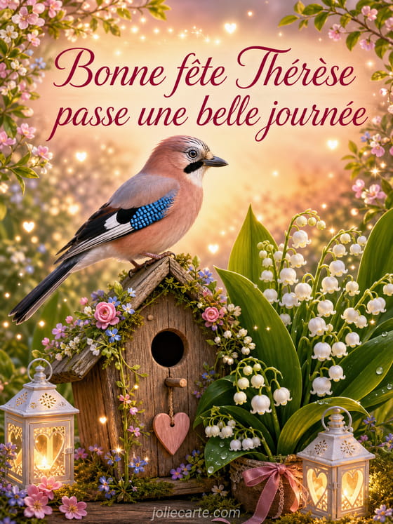 Carte bonne fĂȘte ThĂ©rĂšse