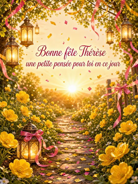 Carte bonne fĂȘte ThĂ©rĂšse