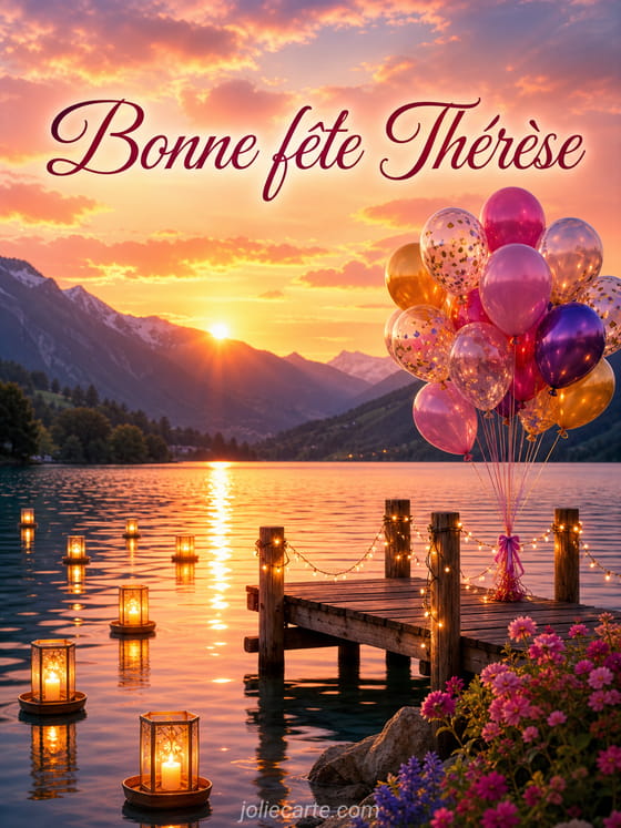 Carte bonne fĂȘte ThĂ©rĂšse