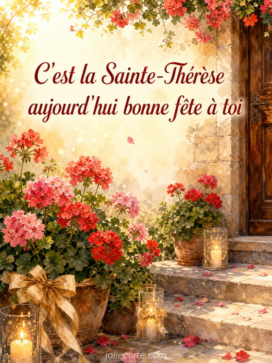 Carte bonne fĂȘte ThĂ©rĂšse