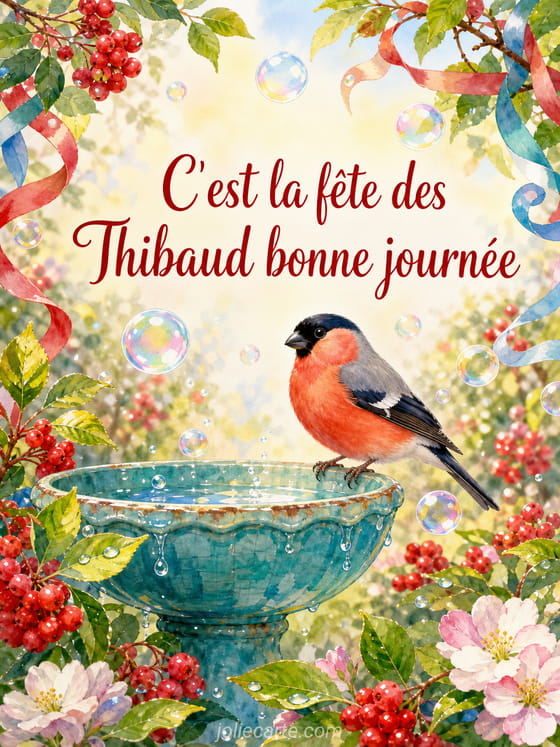 Carte bonne fête Thibaud