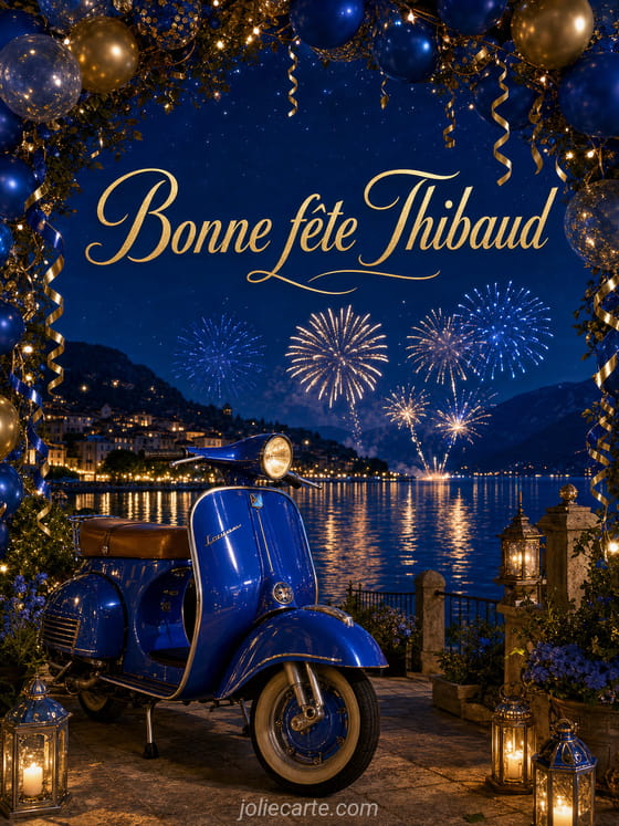 Carte bonne fête Thibaud