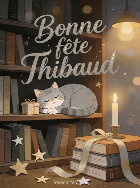 Bonne fête Thibaud - Bonne fete thibaud chat