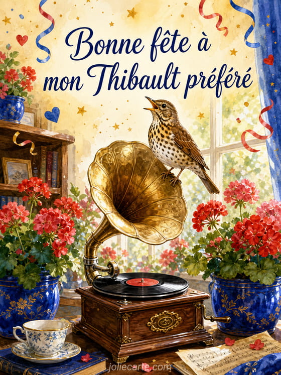 Carte bonne fête Thibault