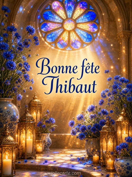 Carte bonne fête Thibaut