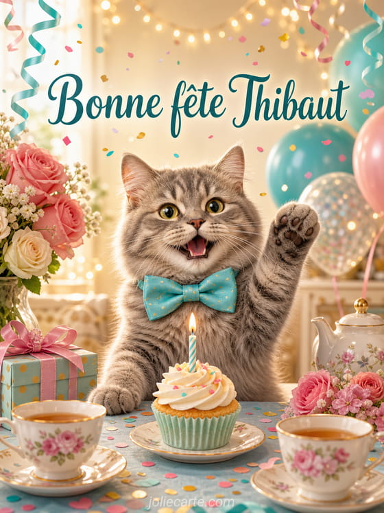 Carte bonne fête Thibaut
