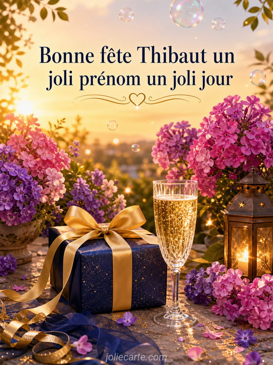 Carte bonne fête Thibaut