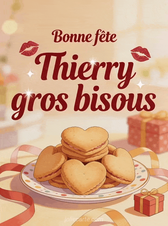 Bonne fête Thierry - Bonne fete thierry gros bisous