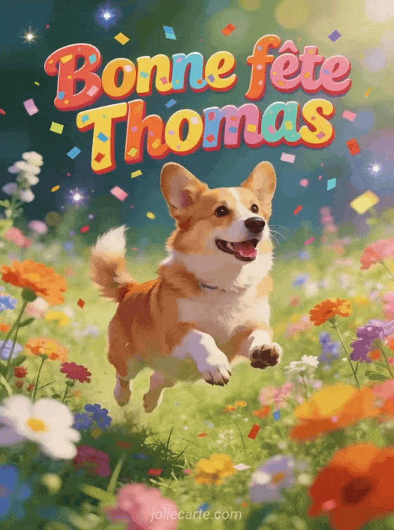 Bonne fête Thomas - Thomas gif bonne fete gratuit