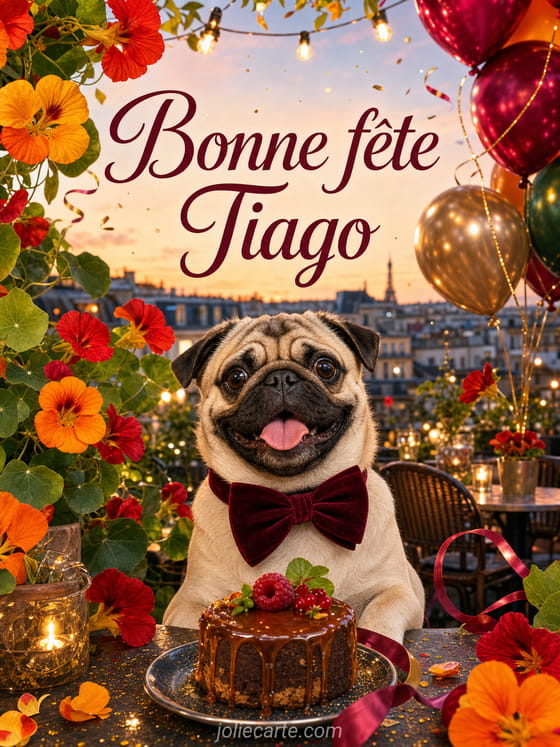Carte bonne fête Tiago