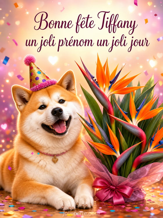 Carte bonne fête Tiffany