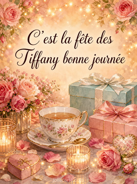 Carte bonne fête Tiffany