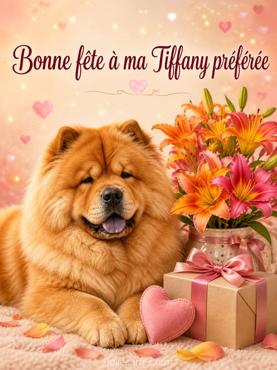 Carte bonne fête Tiffany