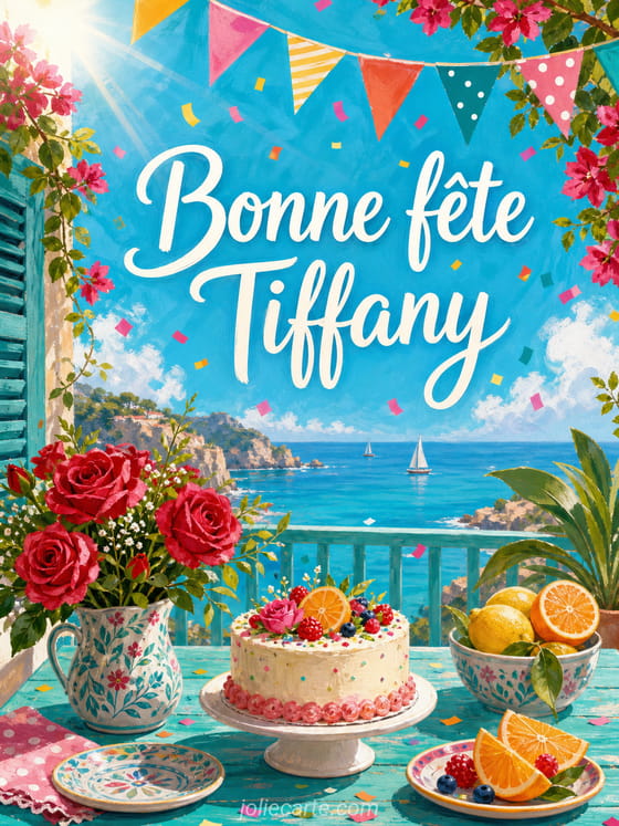 Carte bonne fête Tiffany