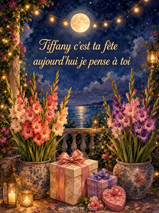 Carte bonne fête Tiffany