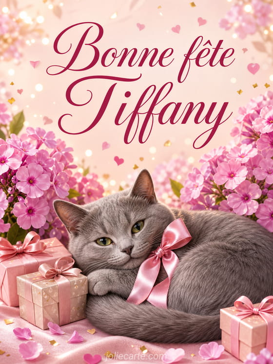 Carte bonne fête Tiffany