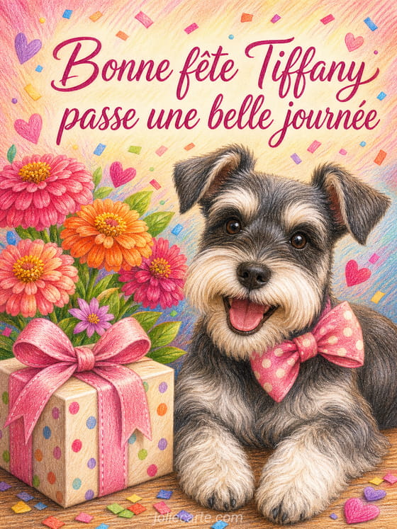 Carte bonne fête Tiffany