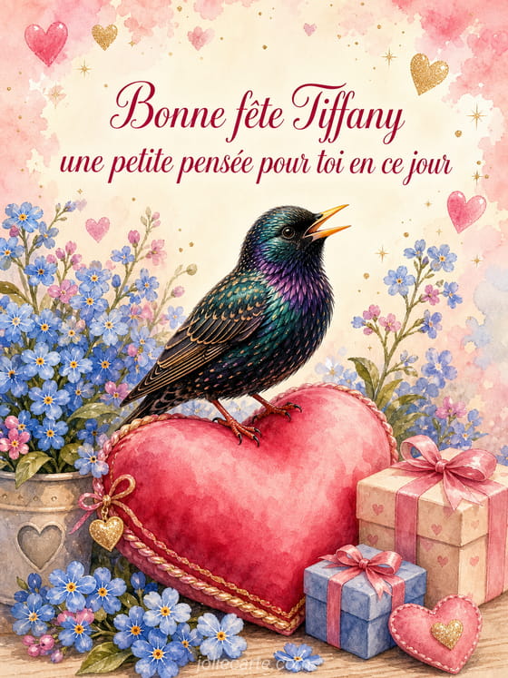 Carte bonne fête Tiffany
