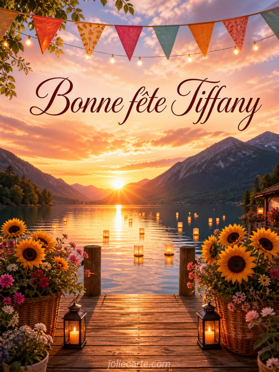 Carte bonne fête Tiffany