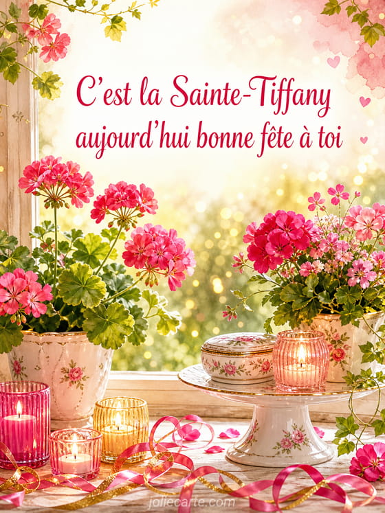 Carte bonne fête Tiffany