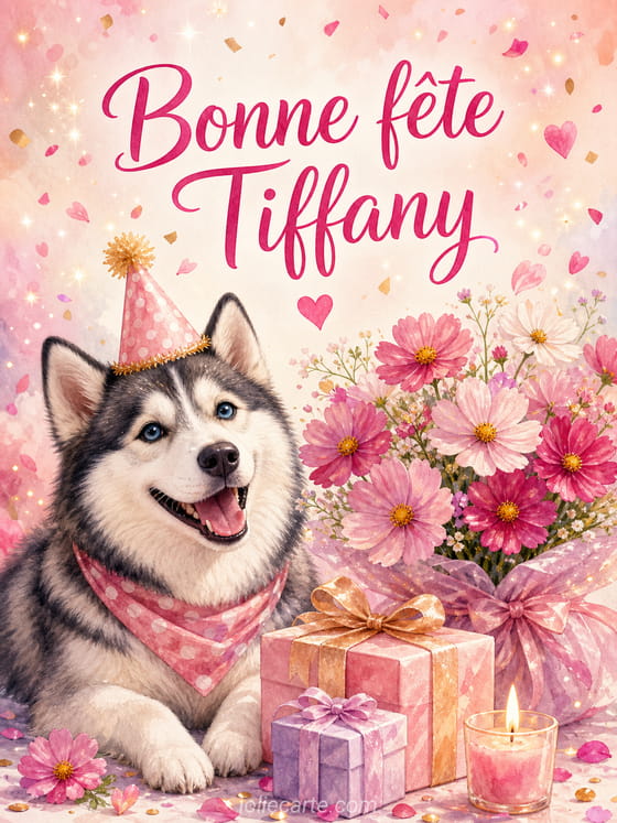 Carte bonne fête Tiffany