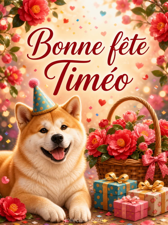 Carte bonne fĂȘte TimĂ©o