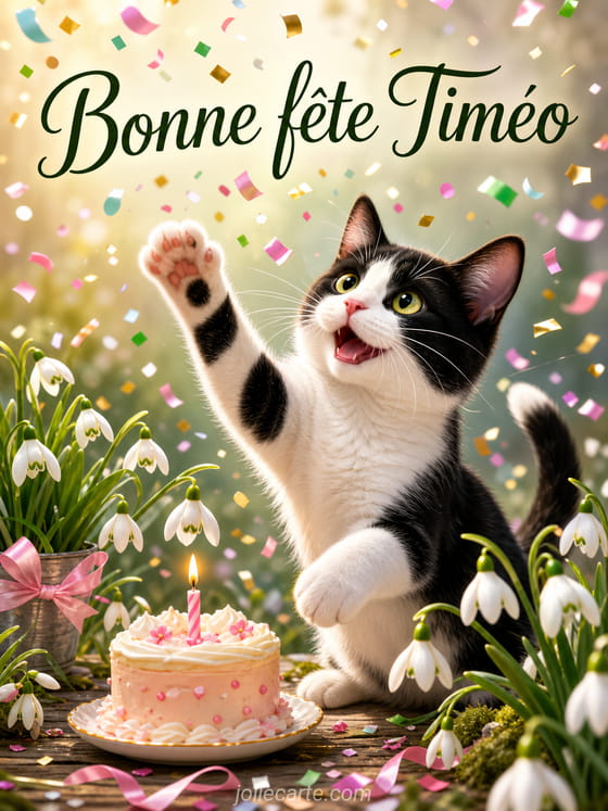 Carte bonne fĂȘte TimĂ©o