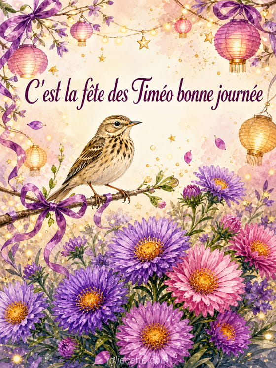 Carte bonne fĂȘte TimĂ©o