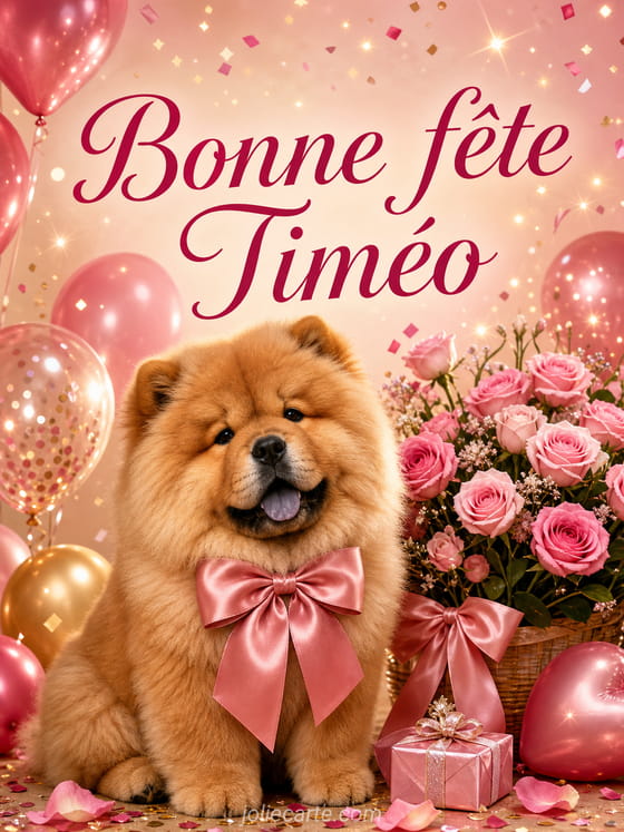 Carte bonne fĂȘte TimĂ©o