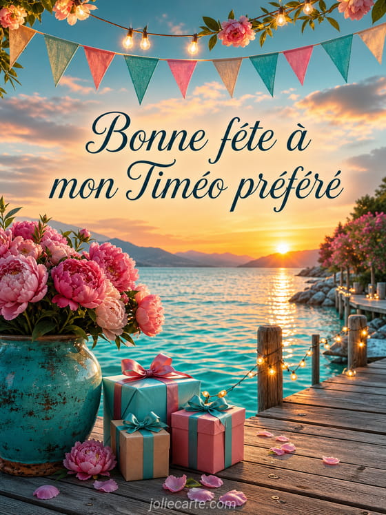 Carte bonne fĂȘte TimĂ©o